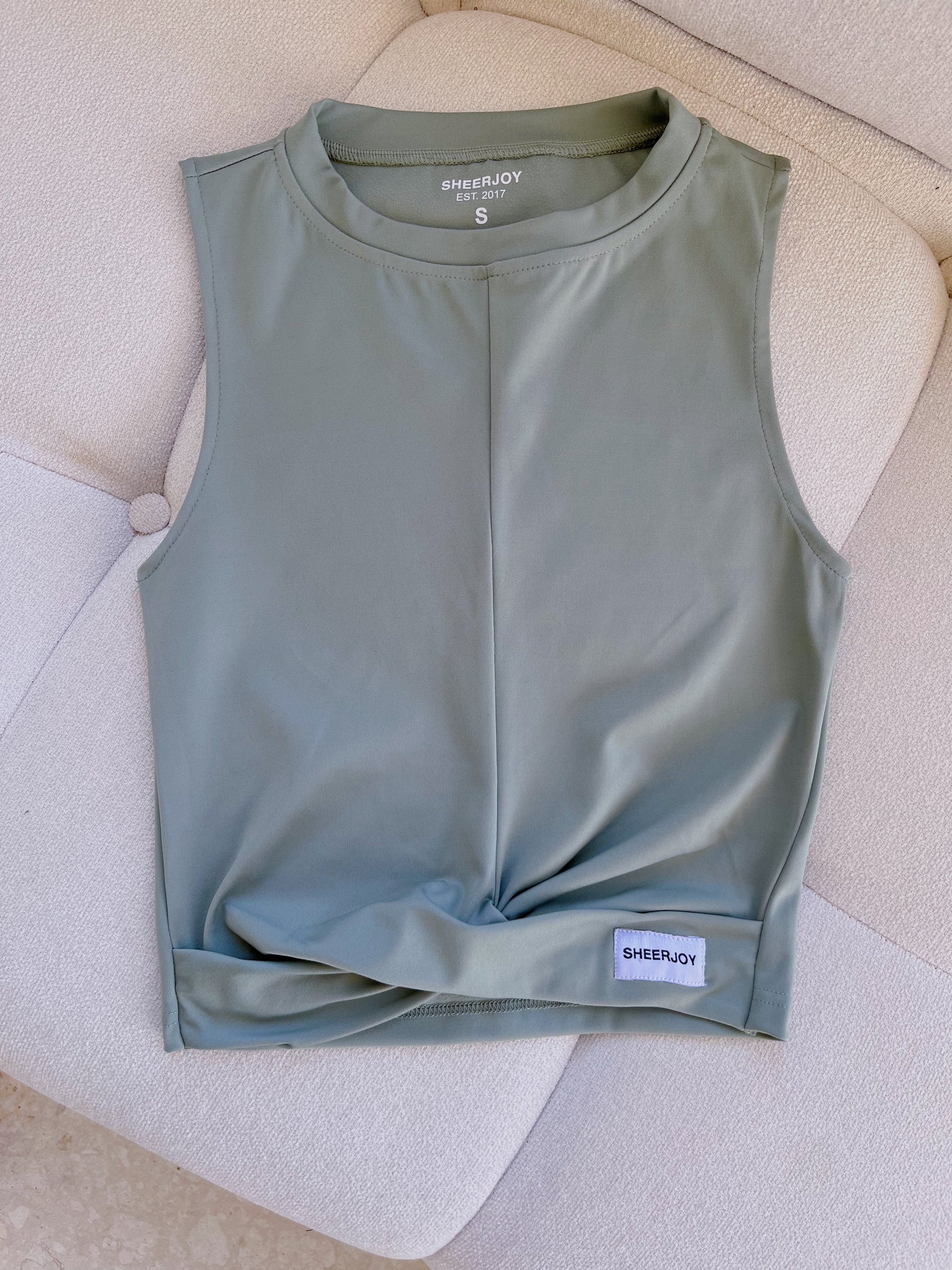 Olive Green Shaping Tank Top | SHEER SIN Lingerie