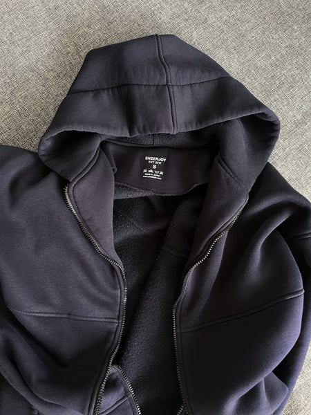 Dark Navy Fleece Coat