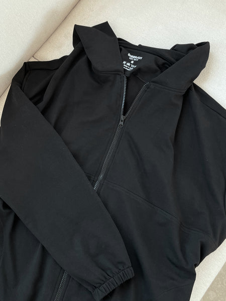 Black Cotton Jacket Long